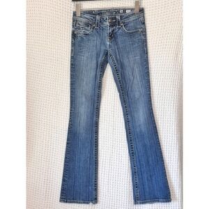 Miss Me Bootcut Jeans Womens 26 Embellished Pocket Low Rise Denim Y2K